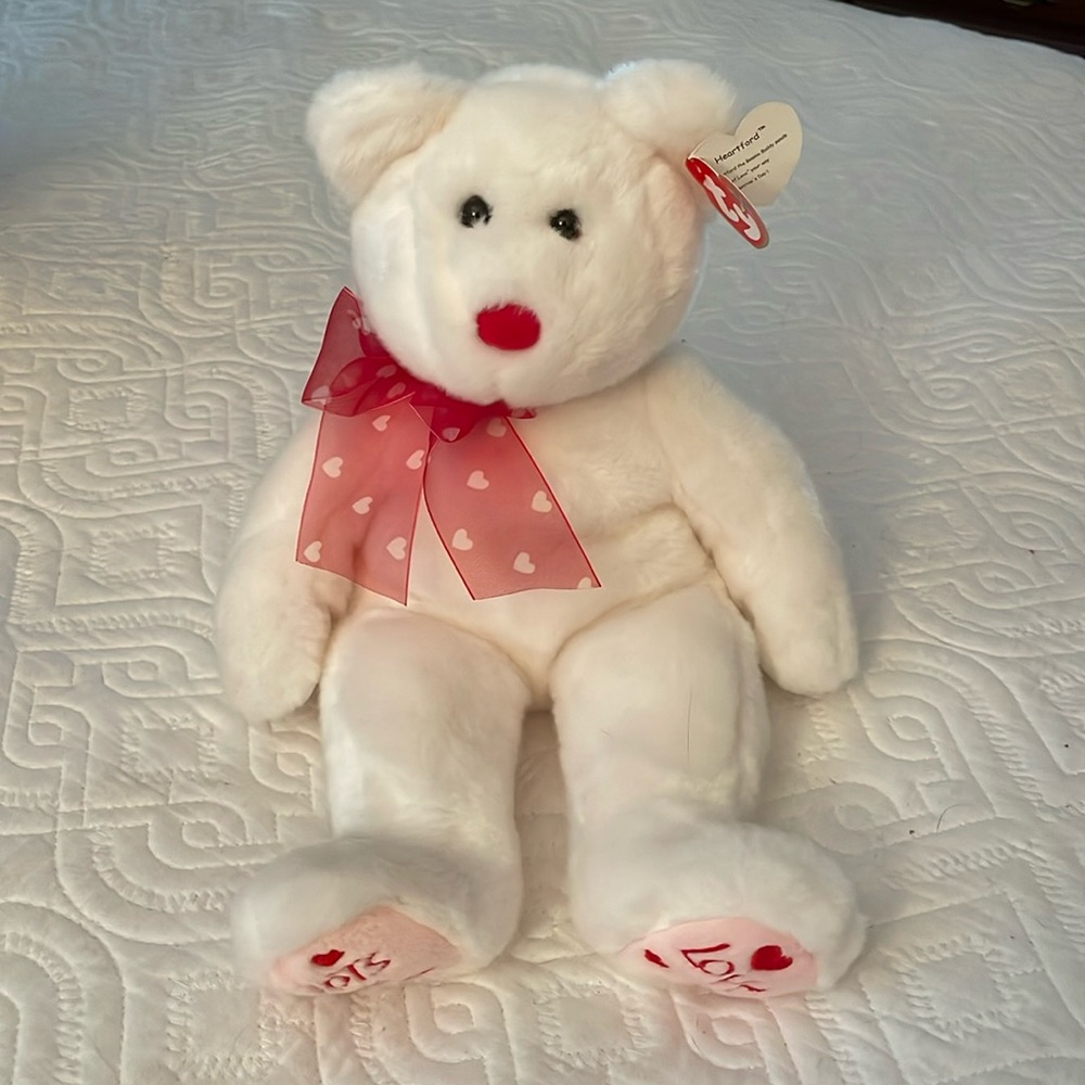 TY Heartford Beanie Buddy Bear